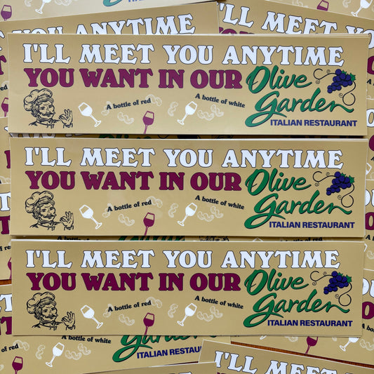 Unlimited Breadsticks (Bumper Sticker)